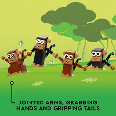 LEGO Classic Monkey Fun jointed arms invite hands-on play and interaction