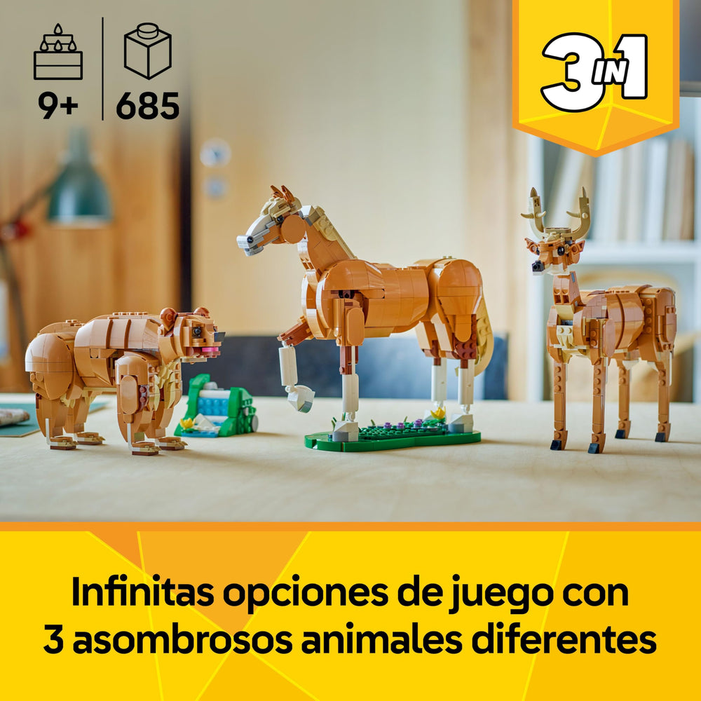 LEGO Creator 31166 poseable horse with movable head, neck, and legs.