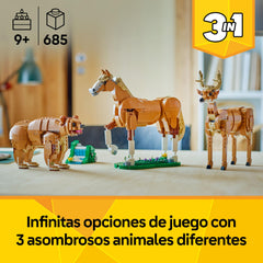 LEGO Creator 31166 poseable horse with movable head, neck, and legs.
