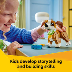 LEGO Creator 3-in-1 Cute Animals duck with greenery pond for splashy stories.