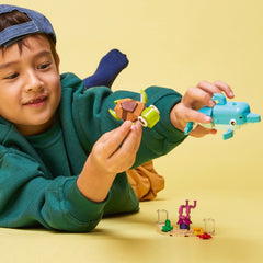 Dolphin and Turtle poseable figures from LEGO Creator 3in1 for creative storytelling.