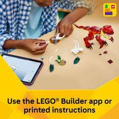 LEGO Creator 3-in-1 set shown with plant and eggs for a compact prehistoric display