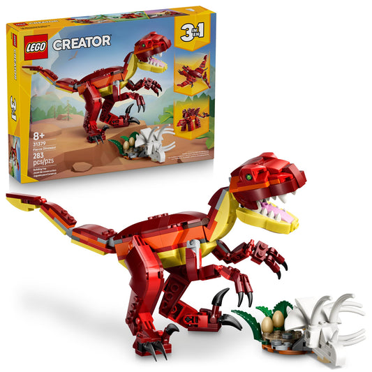 LEGO Creator 3-in-1 Fierce Dinosaur Velociraptor model for imaginative play and display