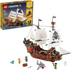 Two LEGO pirate minifigures and a deckhand ready for adventure