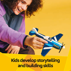 LEGO Creator 3in1 Race Plane wheels in motion enables ground play.