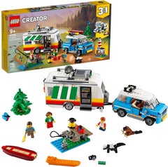 lego creator 3in1 retro car and caravan display offers nostalgic, chunky building fun