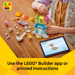 LEGO Creator 3-in-1 Unicorn figures yellow pink white for imaginative play.