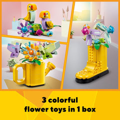 LEGO Creator 3-in-1 Watering Can with movable petals encourages hands-on storytelling