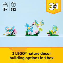 LEGO Creator 3-in-1 Wild Animals butterfly on a stand with flowers for imaginative play