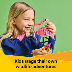 LEGO Creator 3 in 1 pink axolotl among underwater plants for playful discovery