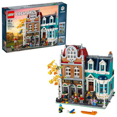 LEGO Creator Expert Bookshop entrance with display windows for stylish shelf display