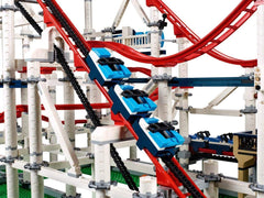 LEGO control panel and barriers enable realistic ride preparation.