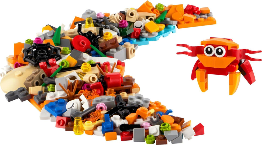LEGO Creator Fun Creativity 12 in 1 Promo Set 40593 unboxed and parts organized for quick setup