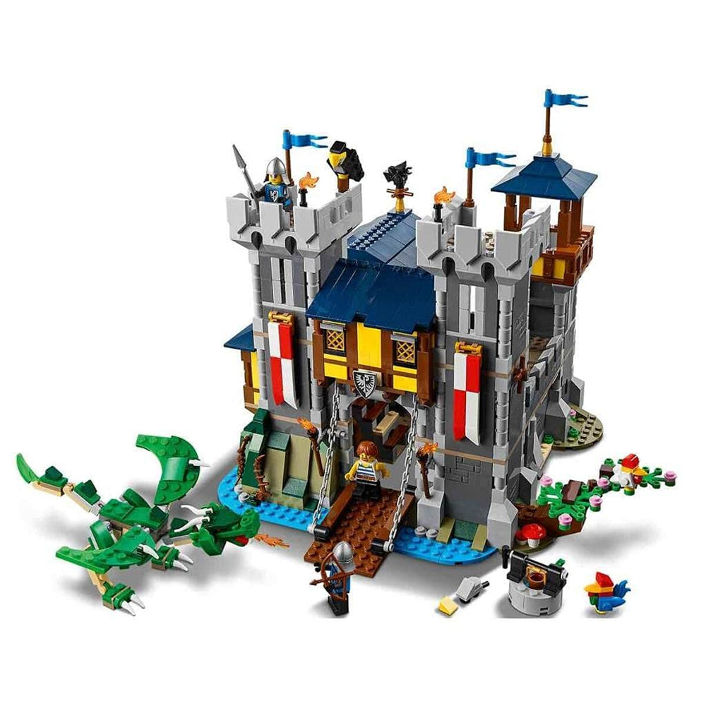 LEGO Creator Medieval Castle 31120 build-mode view demonstrates flexible assembly for evolving adventures