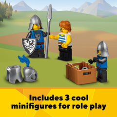 LEGO Creator Medieval Castle minifigures include blacksmith and guards for roleplay.