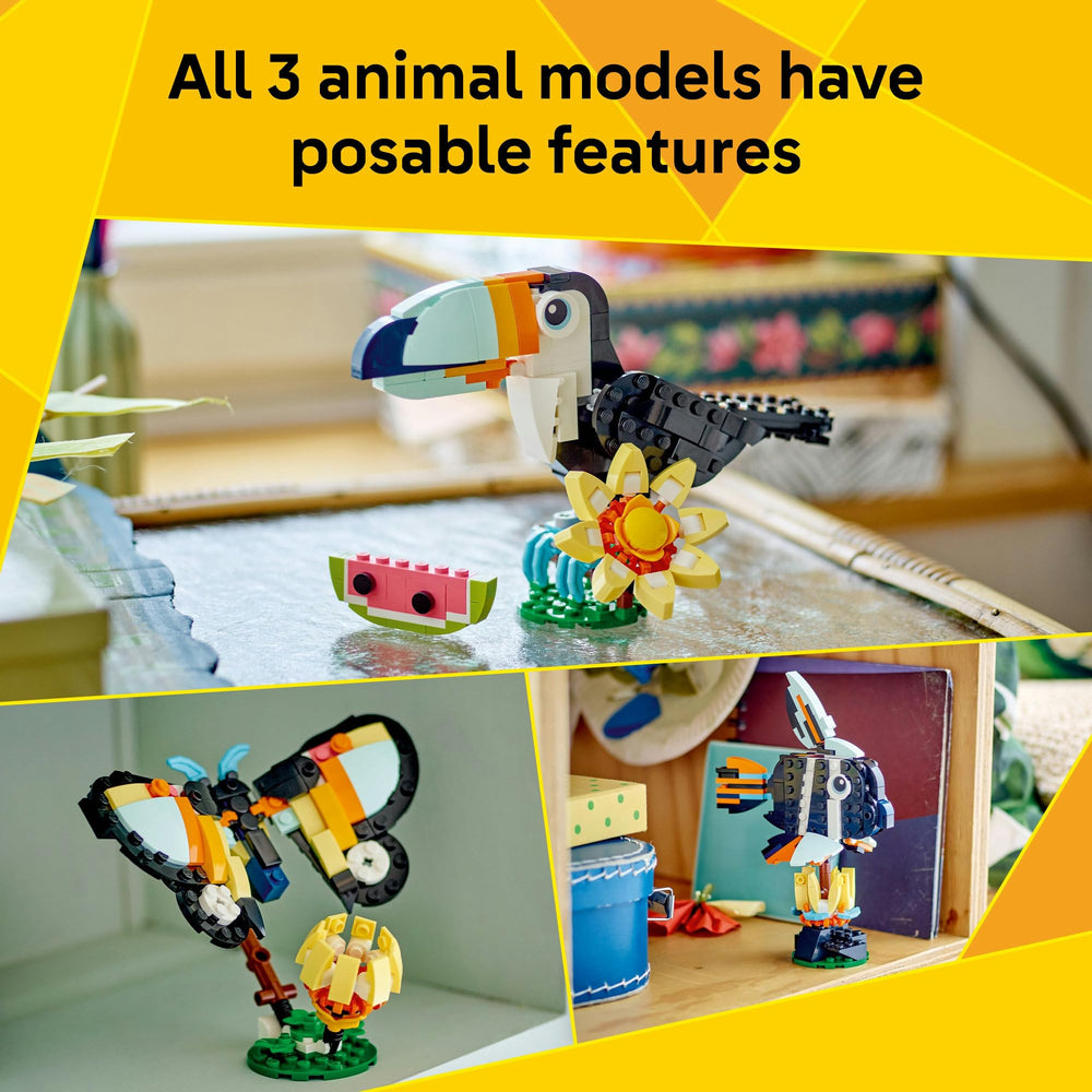 LEGO Creator Wild Animals Display desk scene on a tabletop