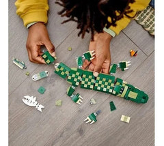 LEGO Crocodile 31121 frog-model with long tongue for playful transforms.