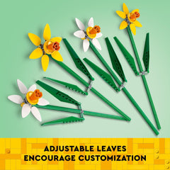 LEGO Daffodils displayed on a shelf to refresh room ambience