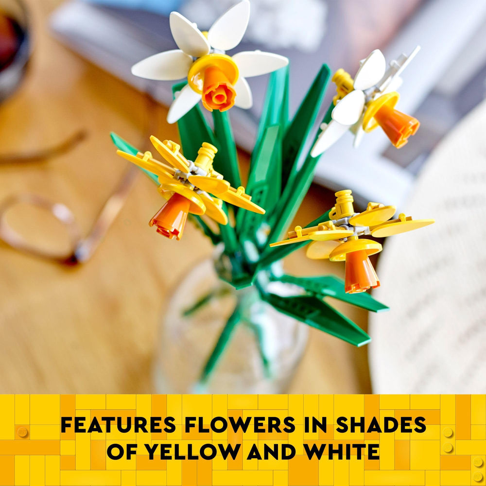 LEGO Daffodils green stems and adjustable leaves for customization