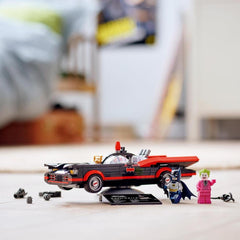 LEGO Batman Batmobile 76188 rear view highlights the sleek, classical silhouette.