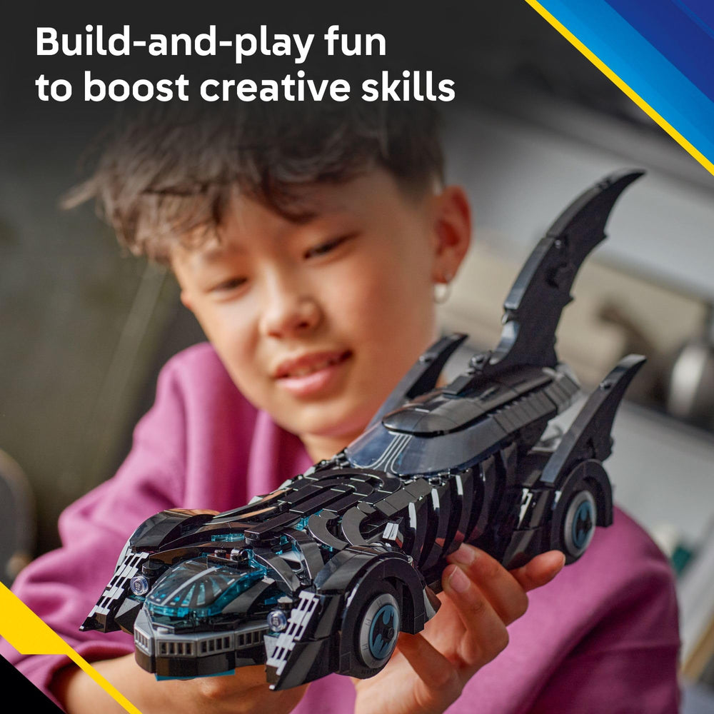 LEGO Batman Forever Batmobile minifigure included for authentic storytelling and scenes.