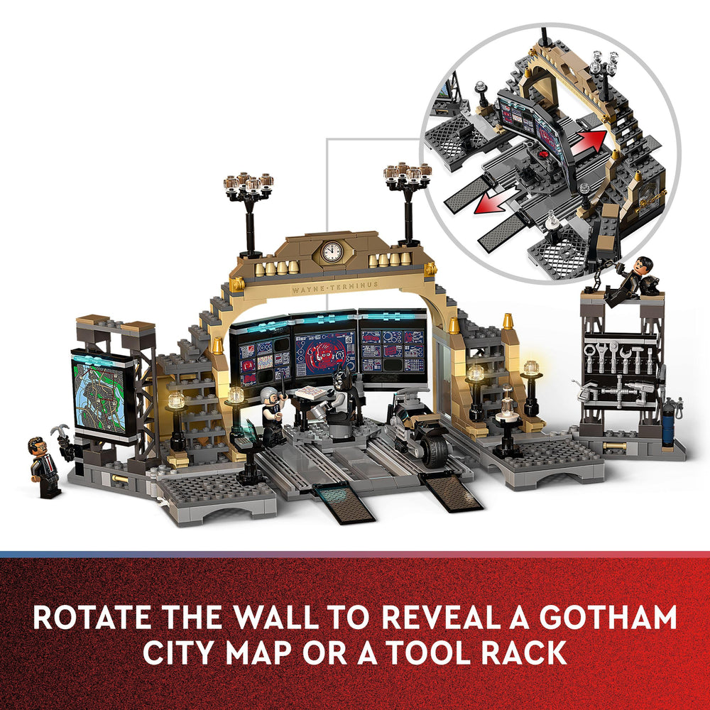 LEGO DC Batman Batcave Drifter disguise motorcycle adds action play.
