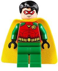 LEGO DC Super Heroes Robin minifigure with bonus tile, suitable for display or quick build