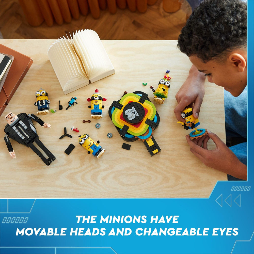 LEGO Despicable Me 4 Beedoo Minion with megaphone—audience-ready pretend play.