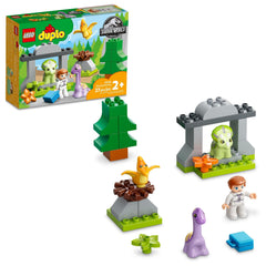 LEGO DUPLO Dinosaur Nursery 10938 Triceratops in cave promotes imaginative play and fine motor exploration.