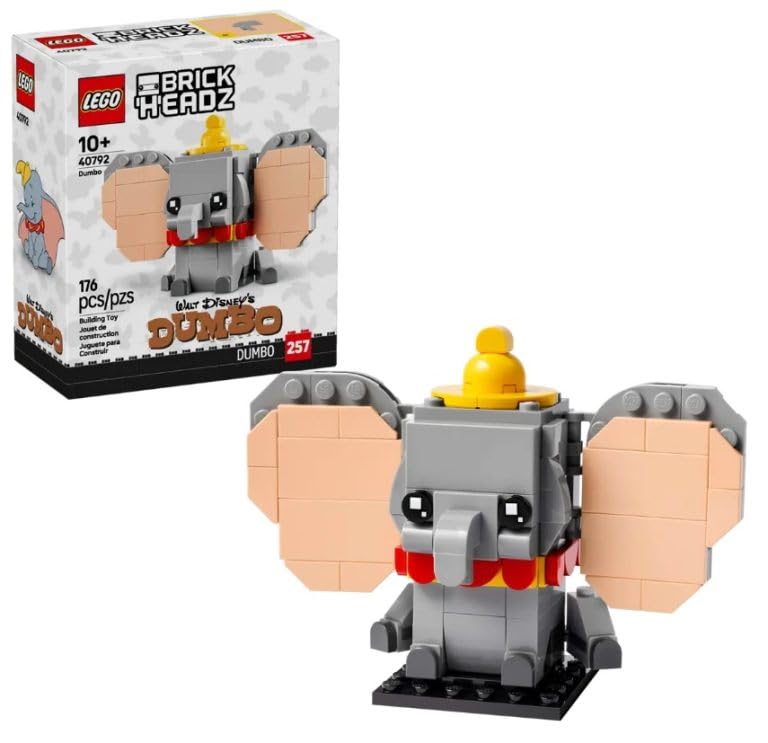 LEGO Disney Dumbo BrickHeadz figure with movable ears for display or imaginative play