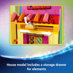 LEGO Disney Encanto Madrigal House moving shutters and shingles add interactive fun.