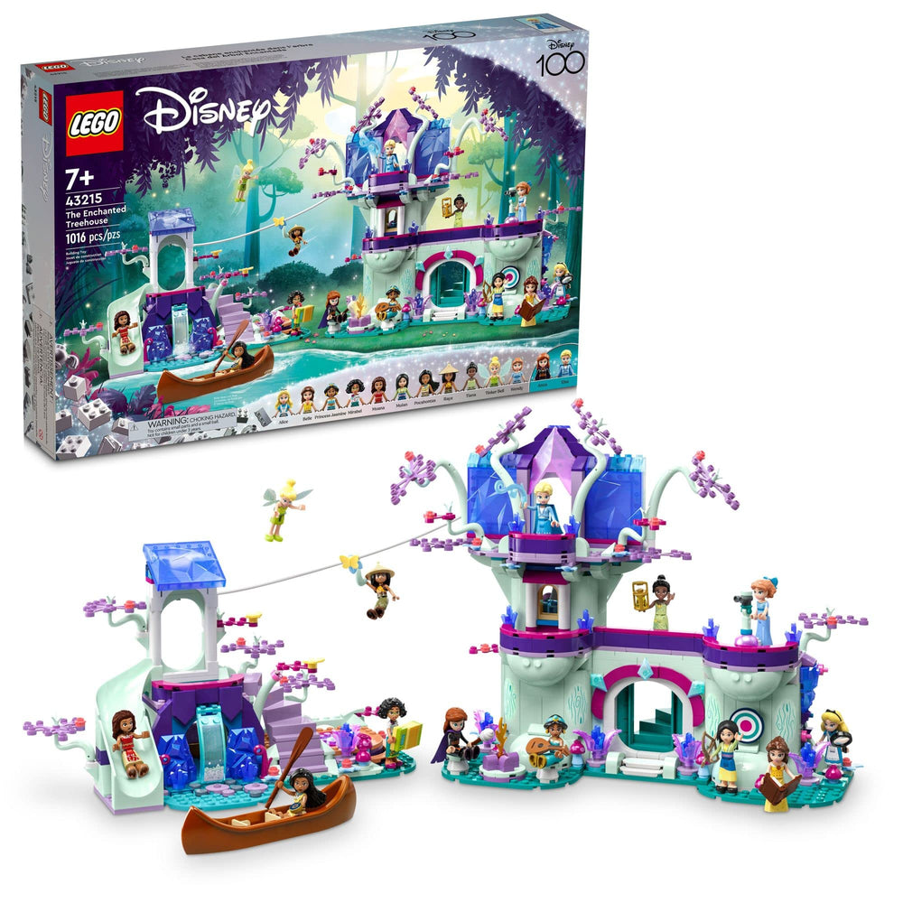 LEGO Disney Enchanted Treehouse front waterfall view for immersive storytelling.