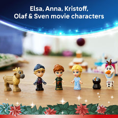 LEGO Disney Frozen Advent Calendar 2025 gingerbread house and fireplace details