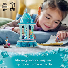 LEGO Disney Frozen carousel rotation feature for turning play and display