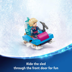 LEGO Disney Frozen chandelier lever adds dramatic set-piece moments.