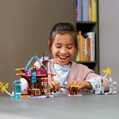 LEGO Disney Frozen II Enchanted Treehouse: Mattias figure exploring forest features with bunny figures.