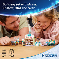 LEGO Disney Frozen Olaf snowman beside the sleigh adventure playset.