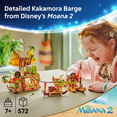 LEGO Disney Moana 2 Kakamora Barge action moment encourages imaginative storytelling.