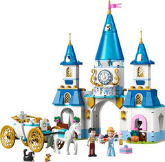 LEGO Disney Cinderella Carriage with gold details for elegant pretend journeys.