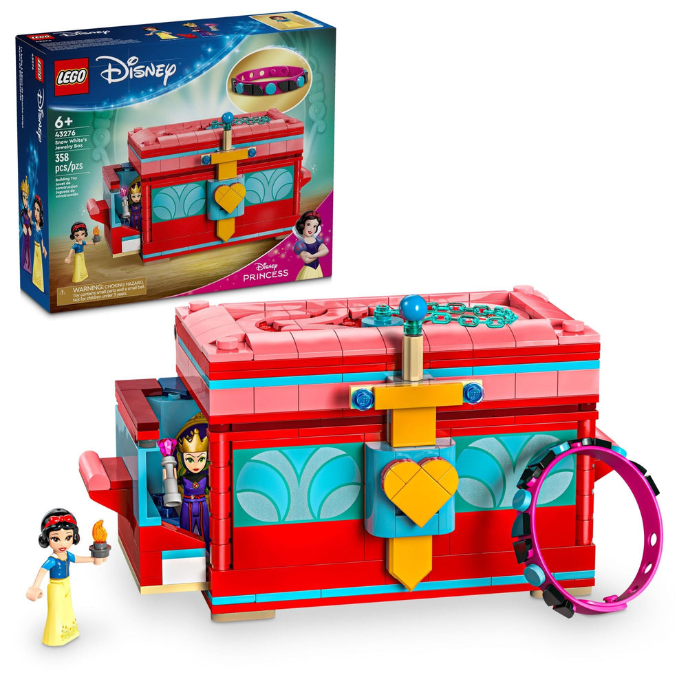 LEGO Disney Snow White jewelry box assembly invites creative storytelling through hands-on building.