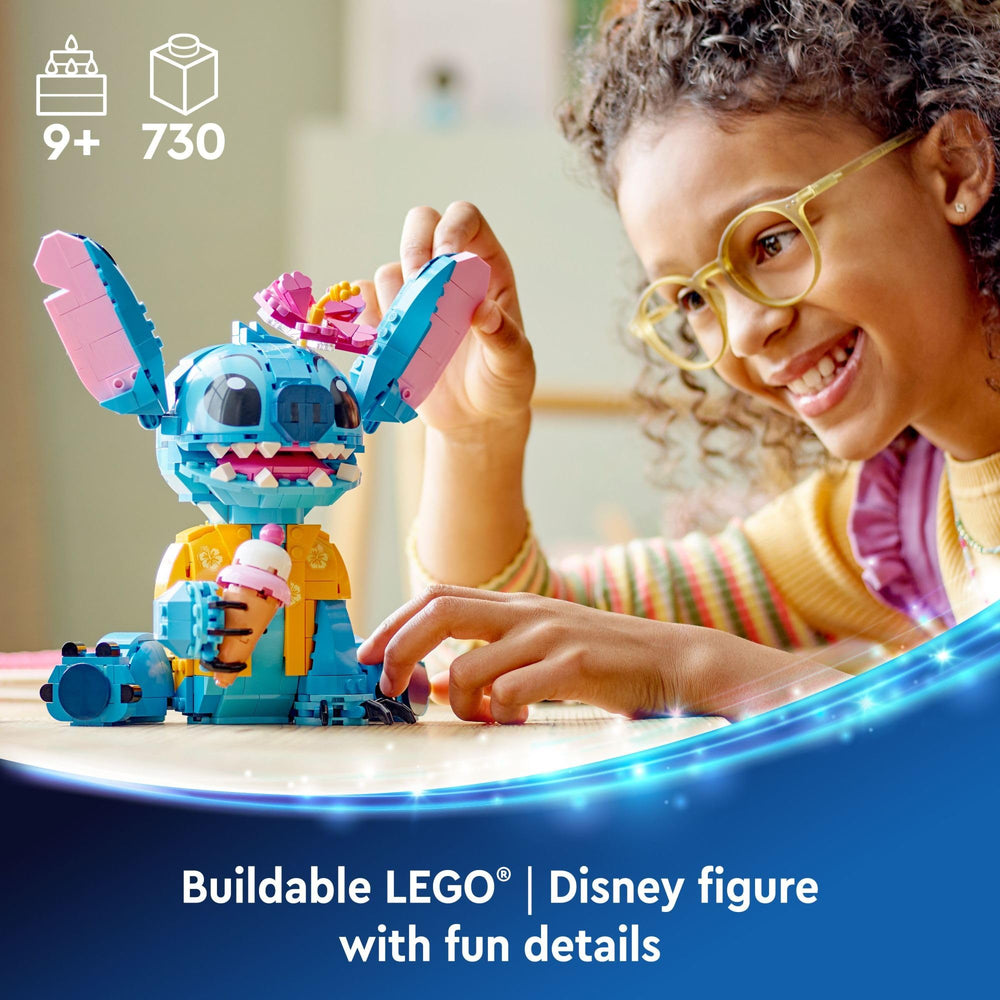 LEGO Disney Stitch toy building kit flower accessory enhances decoration and display