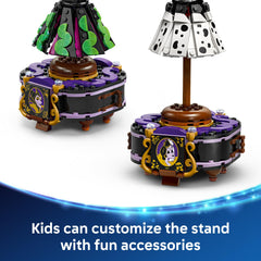 LEGO Disney dress stand with profile tiles for display bragging rights.