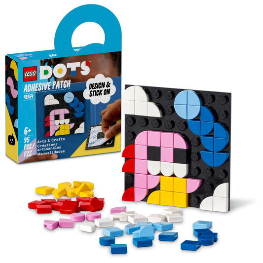 LEGO DOTS Adhesive Patch 41954 with colorful tiles for personalized surface decor.
