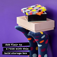 LEGO DOTS Big Box 41960 lid-pattern display fosters personal style and patterns.