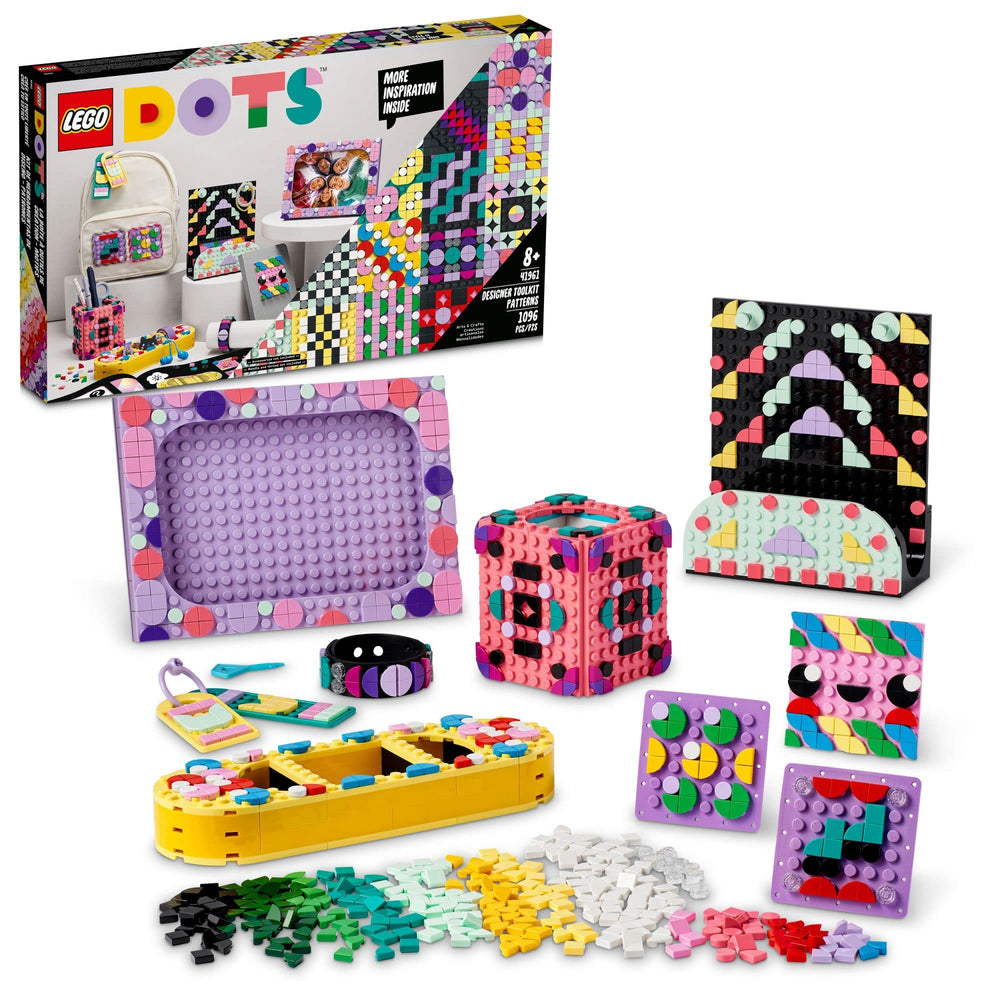 LEGO DOTS Designer Toolkit bracelet design for wearable art with vibrant tiles