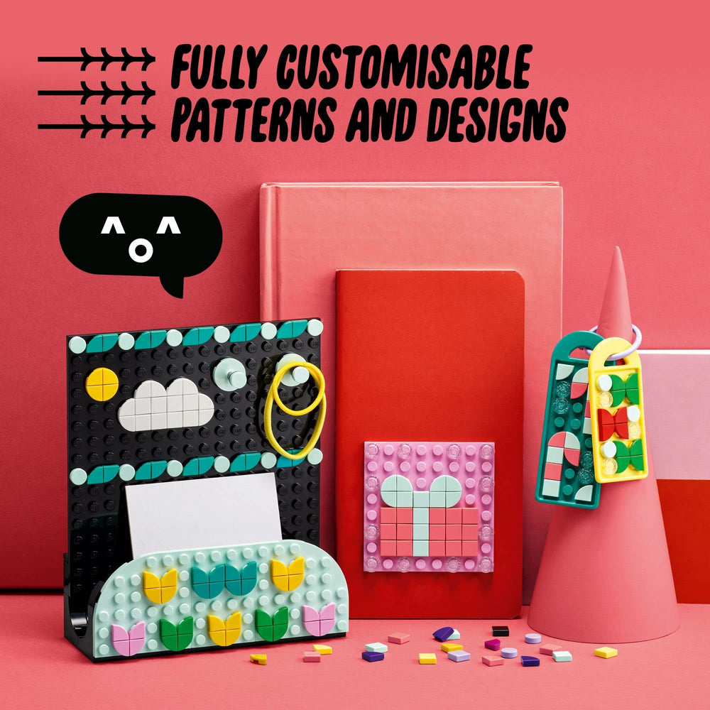 LEGO DOTS photo frame to personalize memories with colorful tile decorations