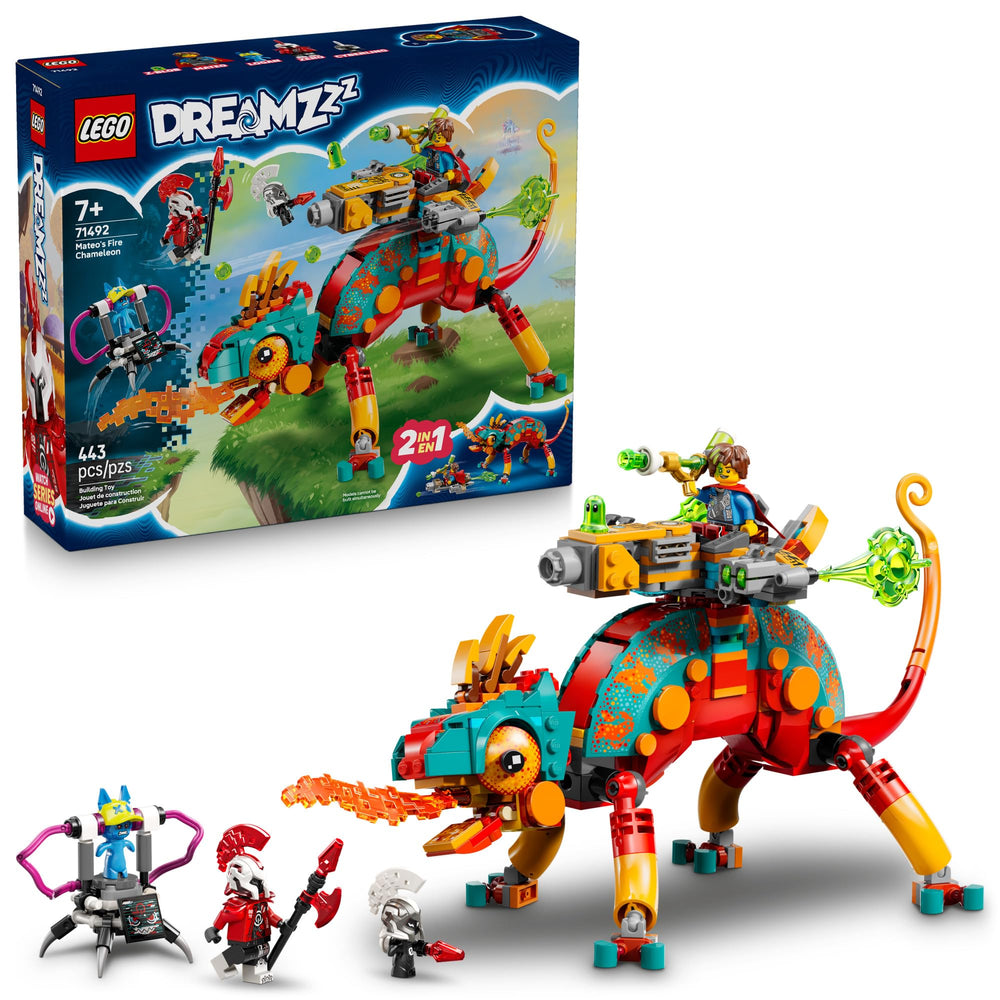 LEGO DREAMZzz Mateo's Fire Chameleon poseable chameleon for dynamic storytelling