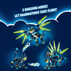 LEGO DREAMZzz Zoey and Cooper flying-motorcycle adds fast-paced action to play.