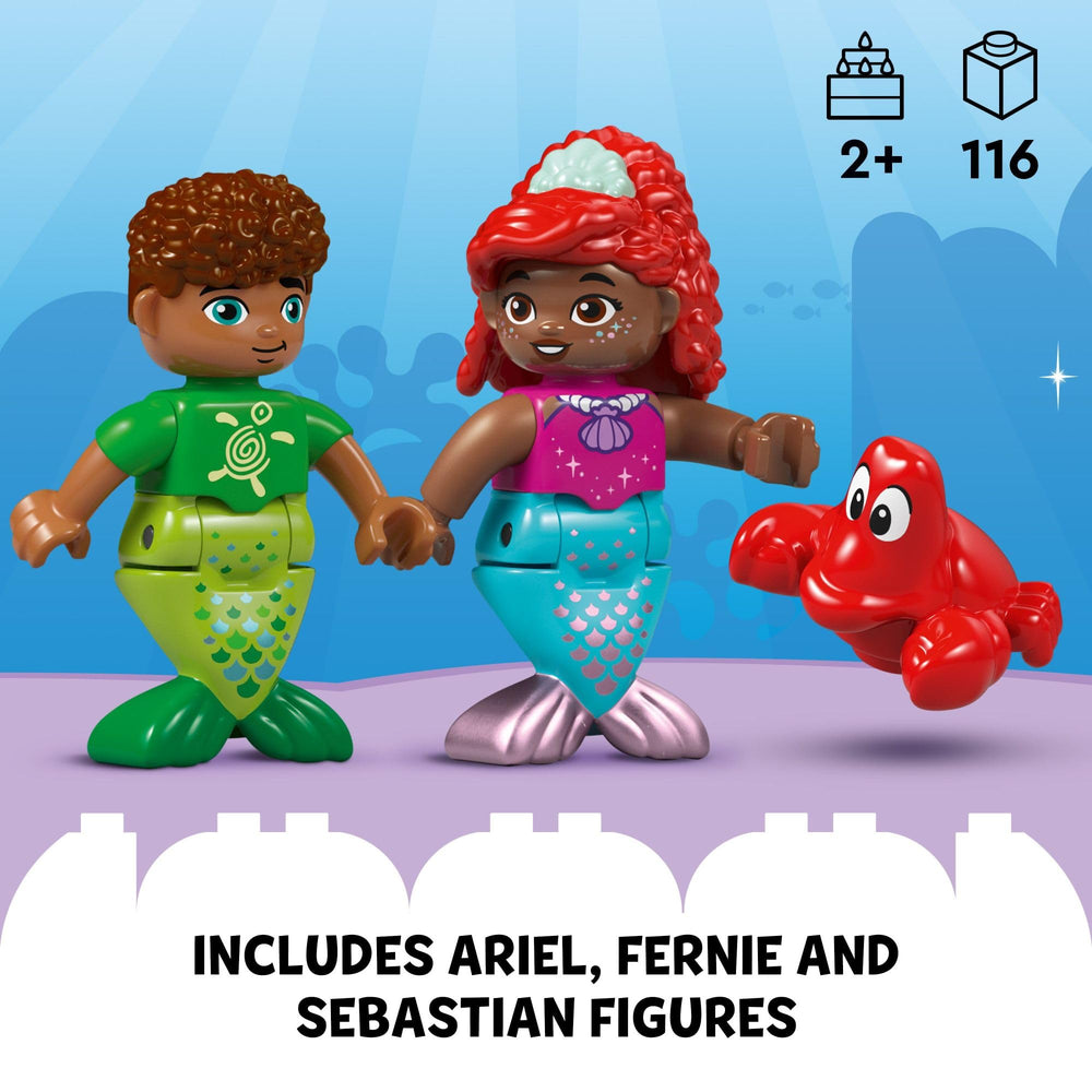 LEGO DUPLO Ariel palace ballroom accessories spark storytelling through dance and social play.
