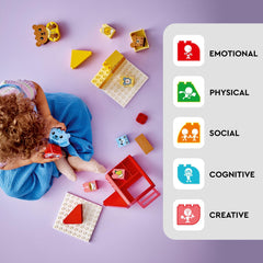 LEGO DUPLO bear cub emotion faces help nonverbal toddlers express feelings.